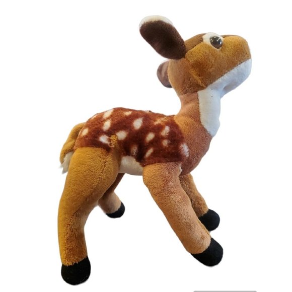 Wild Republic Deer Plush Stuffed Animal 9” Brown White Spotted Zoo Toy Reindeer - Picture 4 of 6
